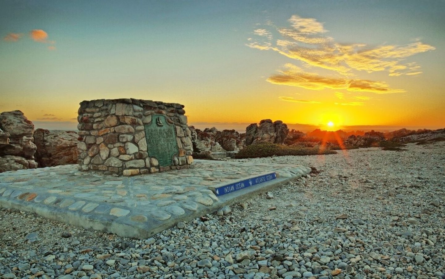 Southernmost tip of Africa at Cape Agulhas